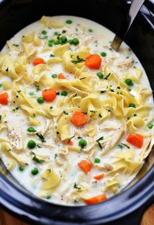 Comforting Chicken &amp; Noodles Crock Pot
 14 forting Crock Pot Soup Recipes