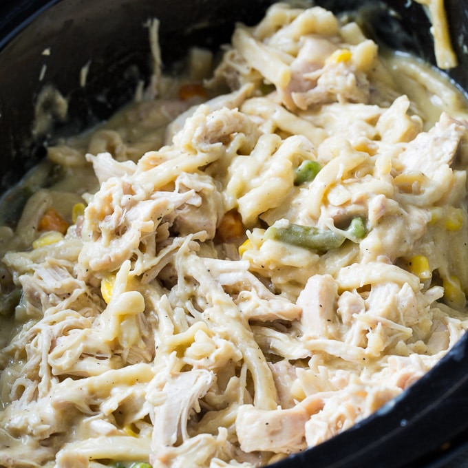 Comforting Chicken &amp; Noodles Crock Pot
 Crock Pot Chicken and Noodles Spicy Southern Kitchen