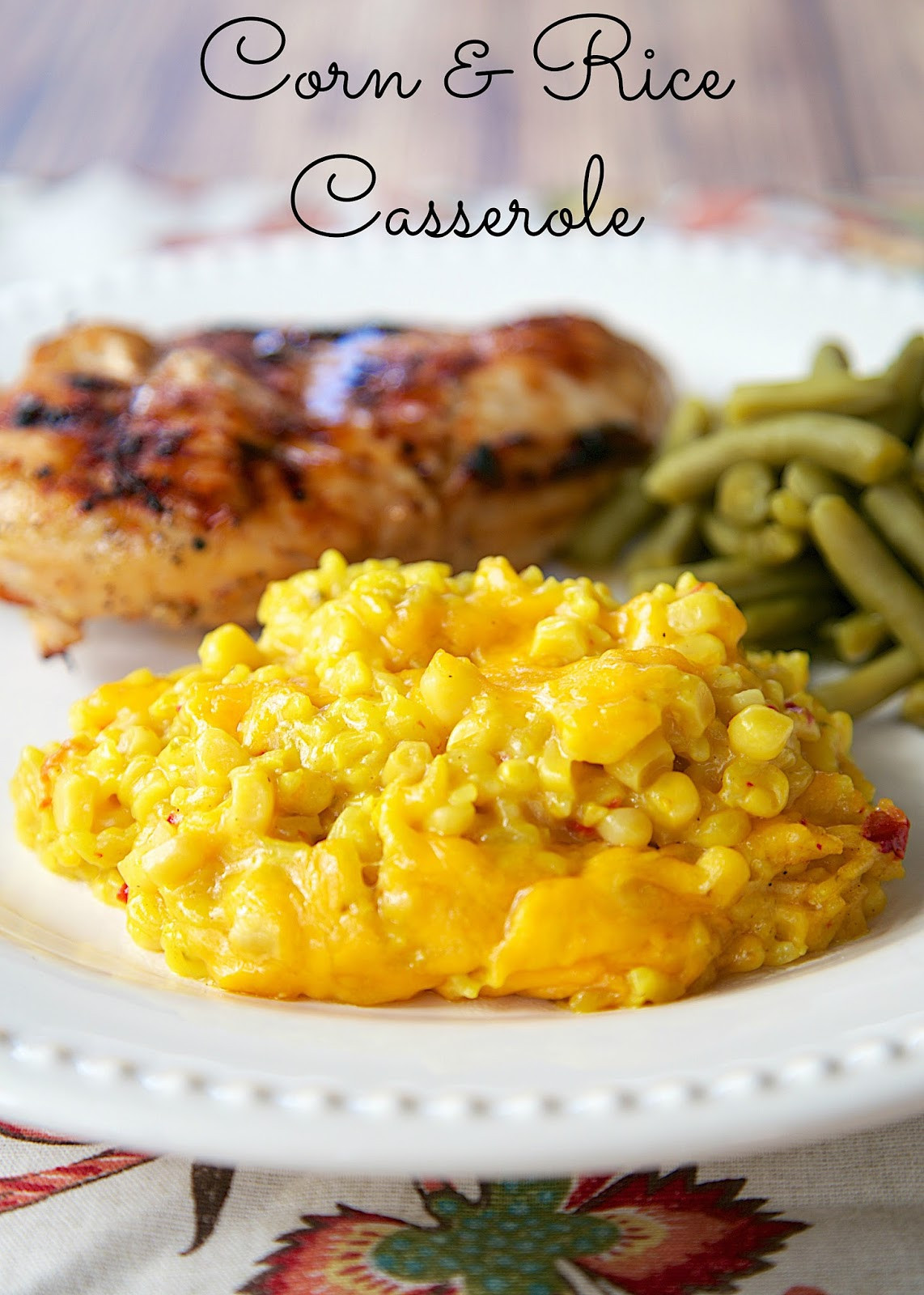 Corn And Rice Casserole
 Corn and Rice Casserole only 4 ingre nts Chicken