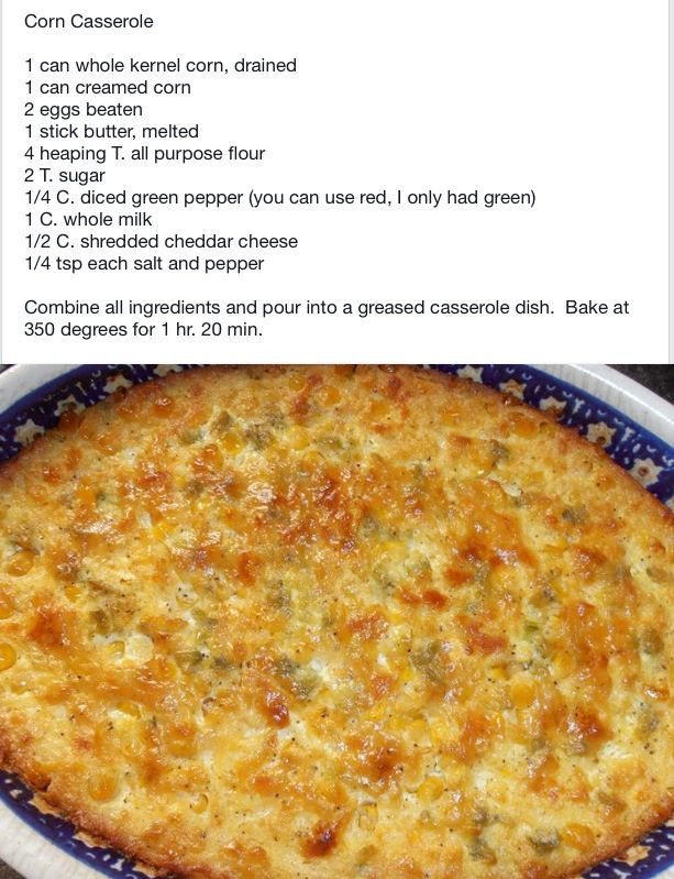 Corn Casserole With Jiffy Mix
 Pin by Bobbi Lind on Main Course