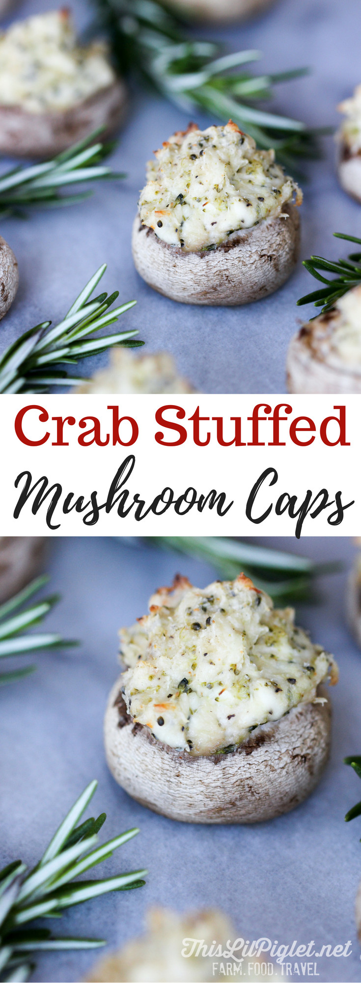 Crabbed Stuffed Mushroom Caps
 Crab Stuffed Mushroom Caps This Lil Piglet