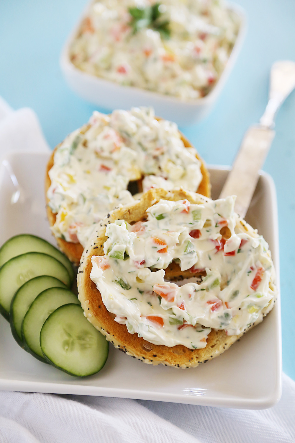 Cream Cheese Spread For Bagels
 Whipped Garlic Veggie Cream Cheese – The fort of Cooking
