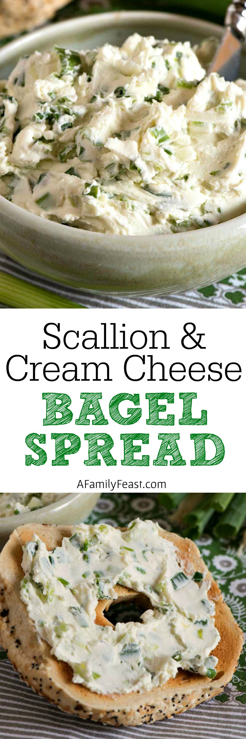 Cream Cheese Spread For Bagels
 Scallion Cream Cheese Bagel Spread A Family Feast