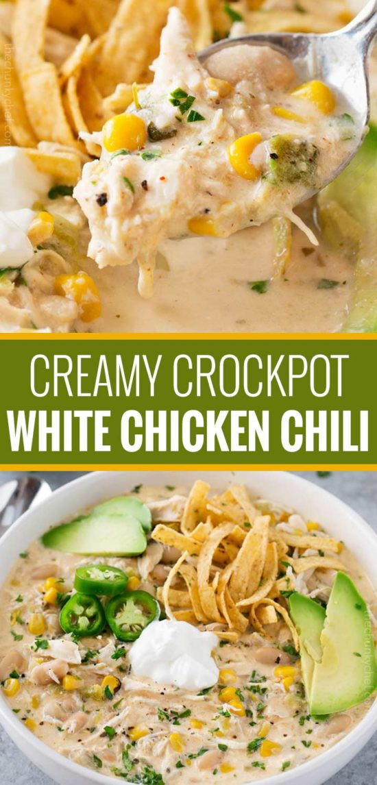 Creamy White Chicken Chili Recipe
 Creamy Crockpot White Chicken Chili