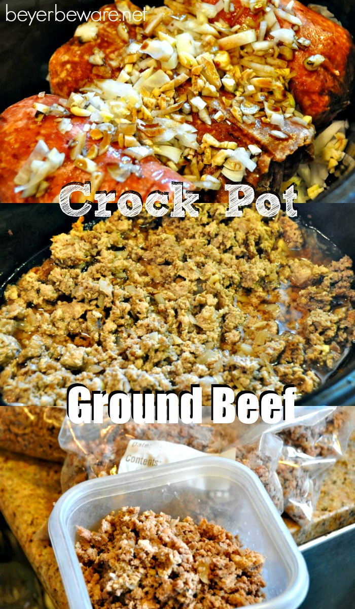 Crock Pot Ground Beef
 Crock Pot Ground Beef Beyer Beware