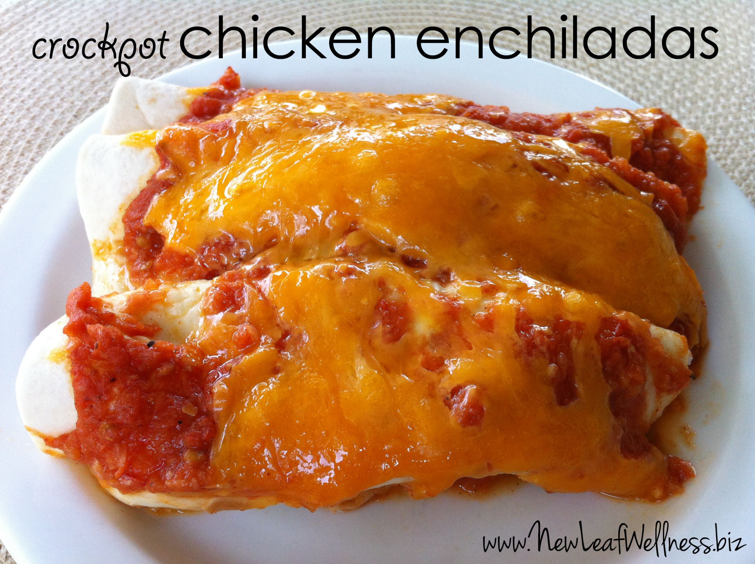 Crockpot Chicken Enchiladas
 Five chicken crockpot recipes – New Leaf Wellness
