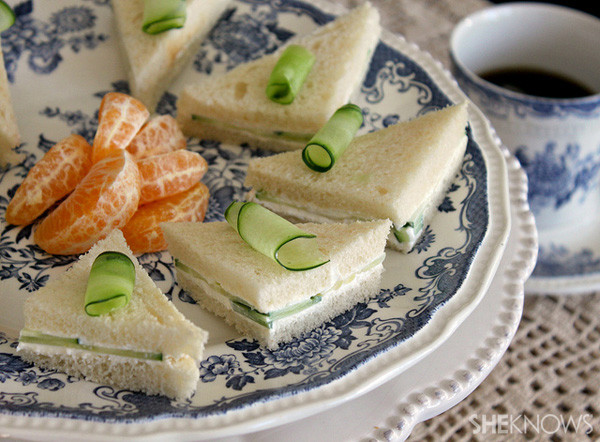 Cucumber Cream Cheese Sandwiches
 Easy tea sandwiches make adorably elegant party bites
