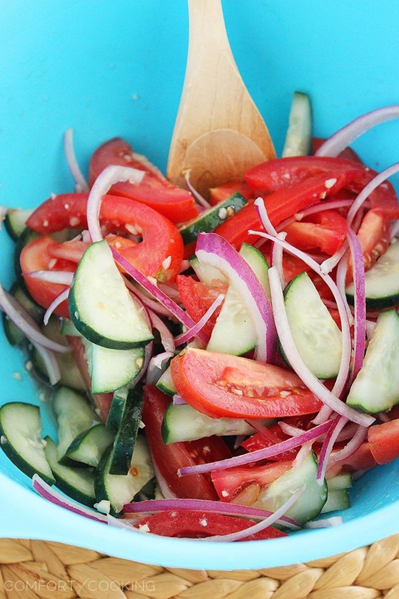 Cucumber Red Onion Salad
 Easy Tomato Cucumber and Red ion Salad – The fort of