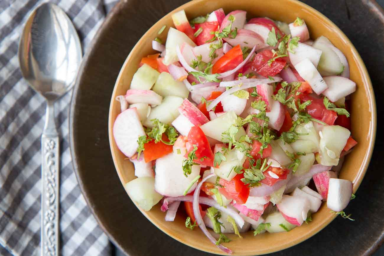 Cucumber Red Onion Salad
 Cucumber Red Radish Tomatoes & ion Salad Recipe by