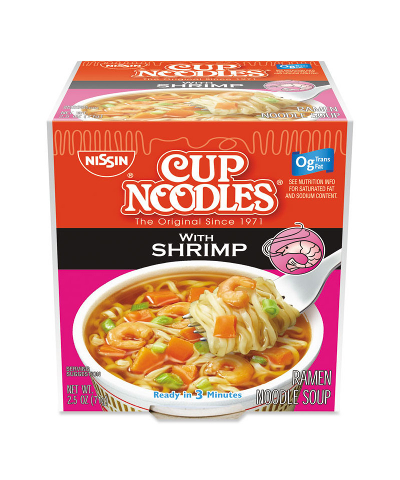 Cup Noodles Shrimp
 Cup Noodles Shrimp 2 5 oz Cup 24 Carton