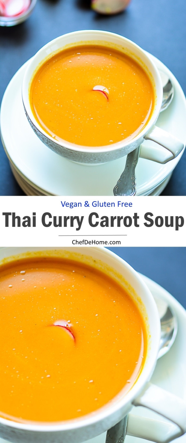 Curry Carrot Soup
 Thai Curry Carrot Soup Recipe