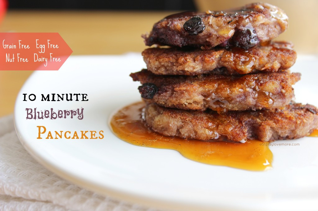 Dairy And Egg Free Pancakes
 10 Minute Blueberry Pancakes GF Dairy Free Egg Free