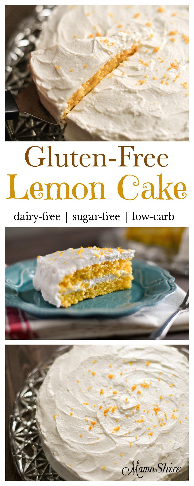 Dairy Free Lemon Cake
 Gluten Free Lemon Cake with Lemon Frosting