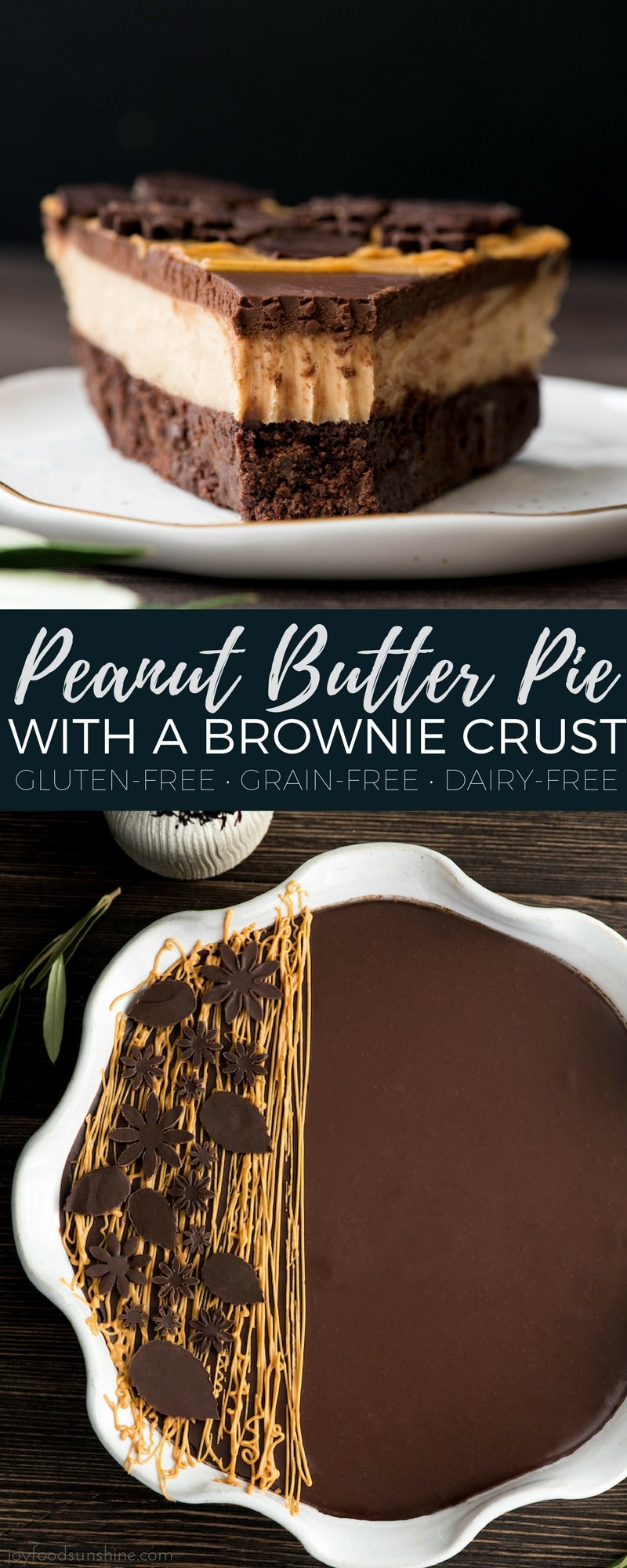 Dairy Free Peanut Butter Pie
 Peanut Butter Pie with a Brownie Crust Gluten Free