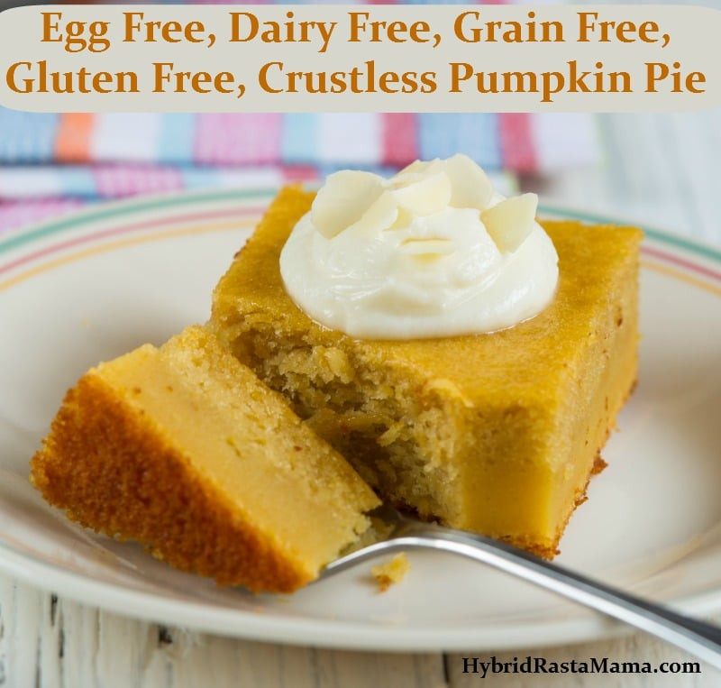 Dairy Free Pie Recipes
 Crustless Pumpkin Pie Egg Free Dairy Free Grain Free