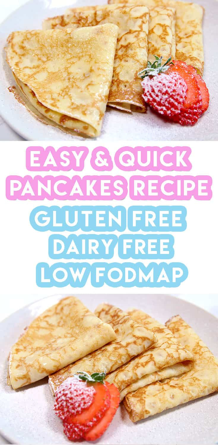 Dairy Free Recipes
 Gluten Free Pancakes Recipe dairy free and low FODMAP
