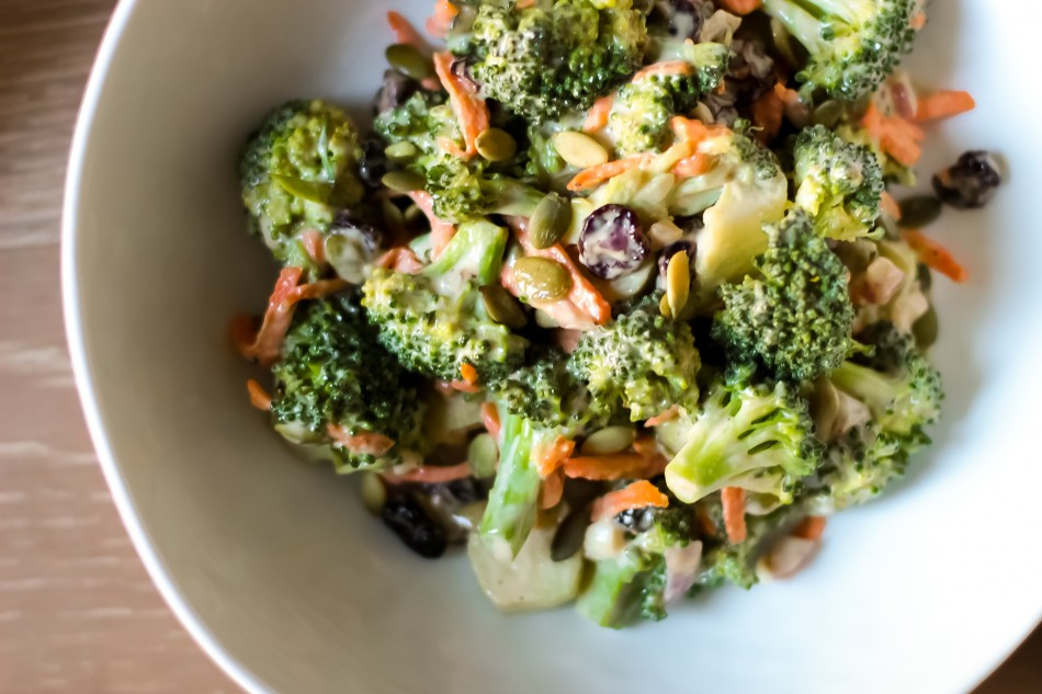 Dairy Free Salad Dressing Recipes Awesome Broccoli Salad with Tahini Honey Dressing Gluten Free