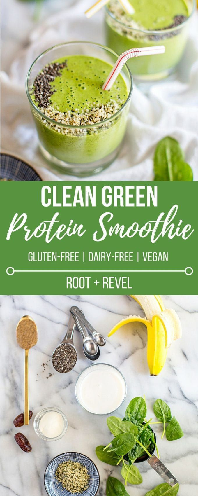 Dairy Free Smoothies For Weight Loss
 Green Vegan Protein Smoothie Recipe in 2020