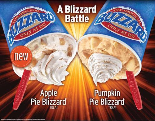 Dairy Queen Apple Pie Blizzard
 Dairy Queen Debuts New Apple Pie Blizzard Pumpkin Pie