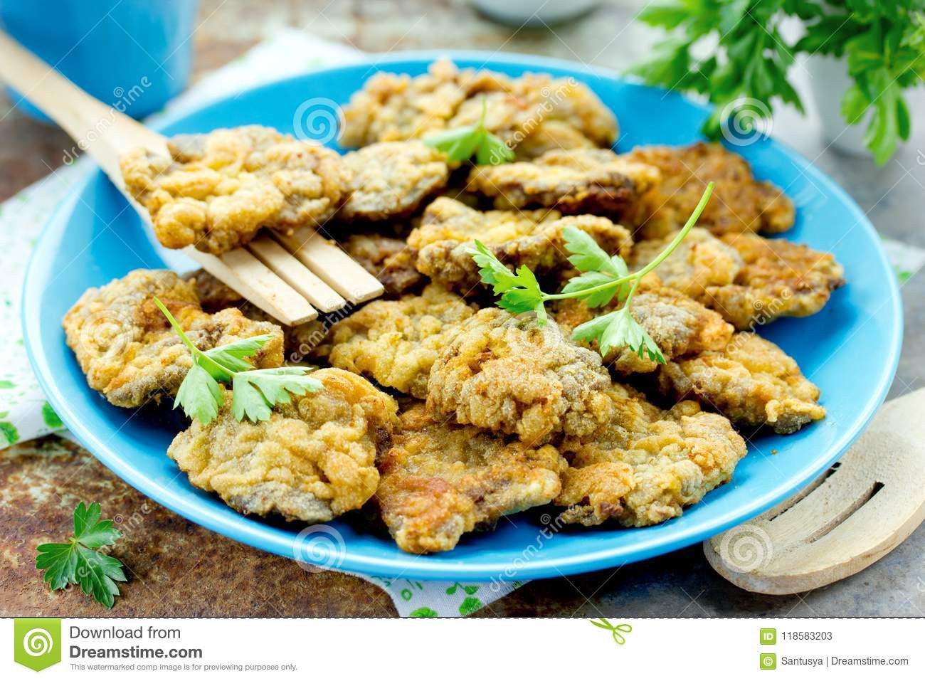 Deep Fried Chicken Livers
 Crispy Deep Fried Chicken Livers Stock Image Image of