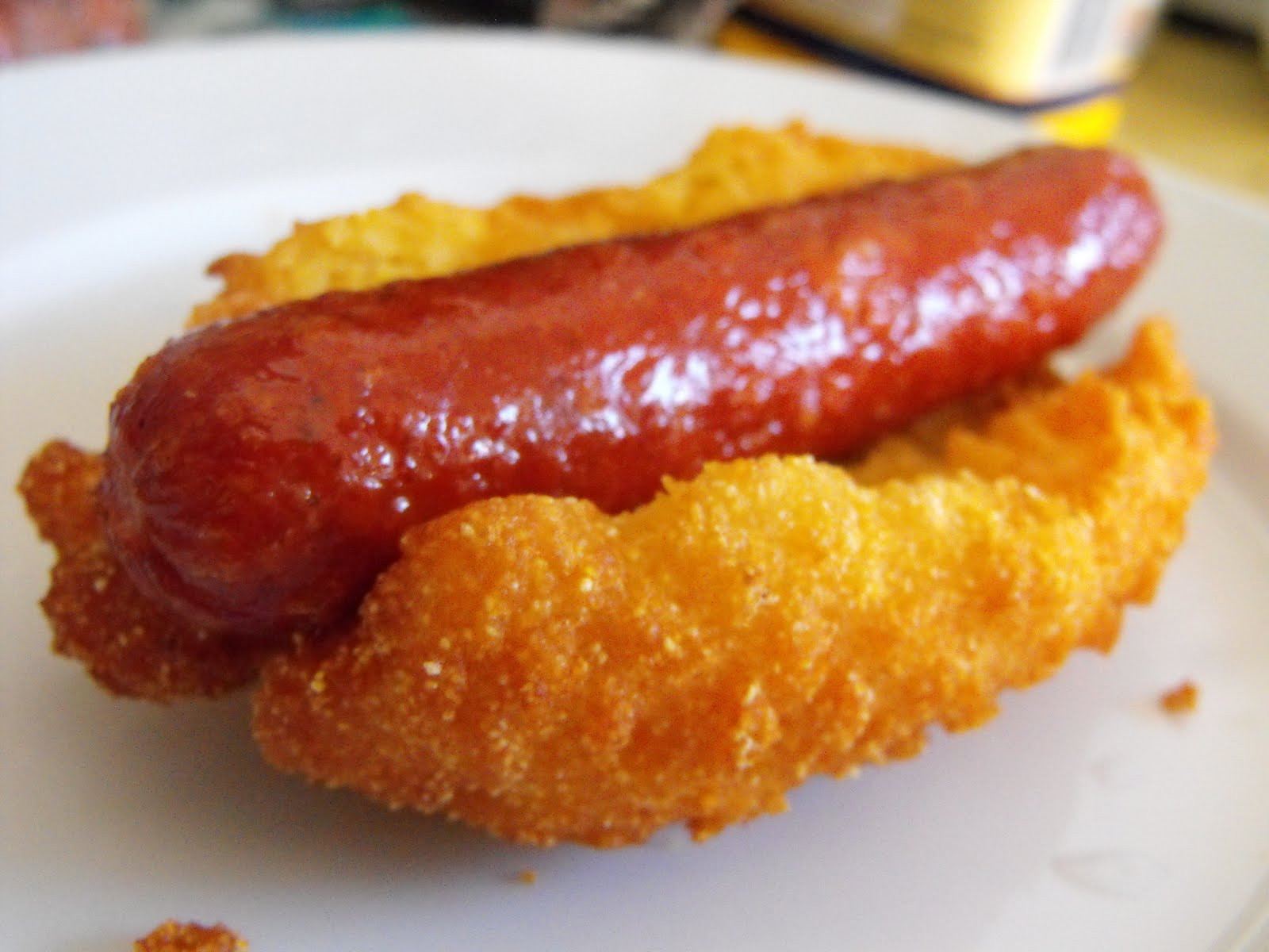 Deep Fried Hot Dogs
 Wheatless Deep fried buns