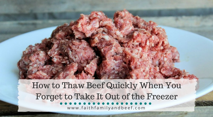 Defrost Ground Beef Fast
 How to Thaw Beef Quickly When You For to Take It Out of