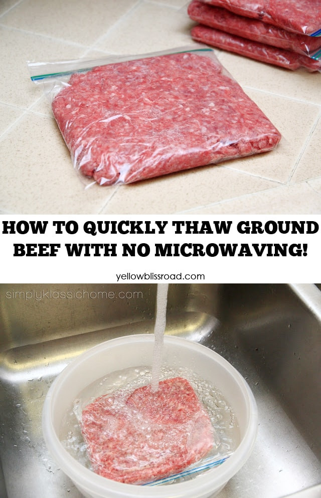 Defrost Ground Beef Fast
 How to Quickly Thaw Ground Beef