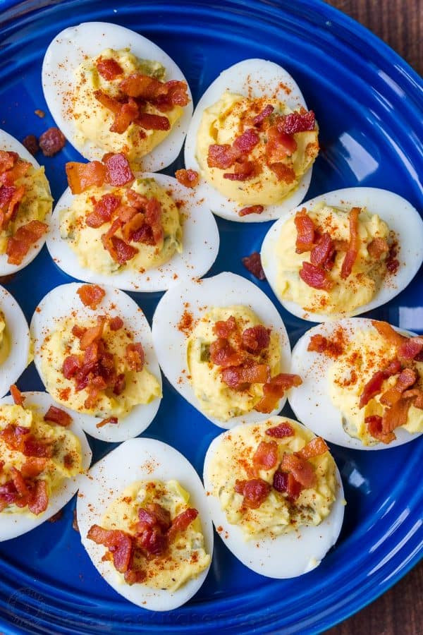 Deviled Eggs Recipe With Bacon
 Best Ever Deviled Eggs with Bacon NatashasKitchen
