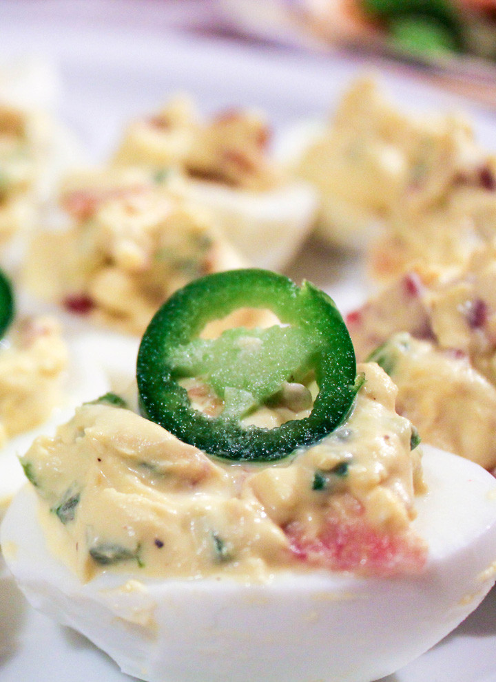Deviled Eggs With Bacon And Jalapeno
 Spicy Jalapeno Bacon Deviled Eggs