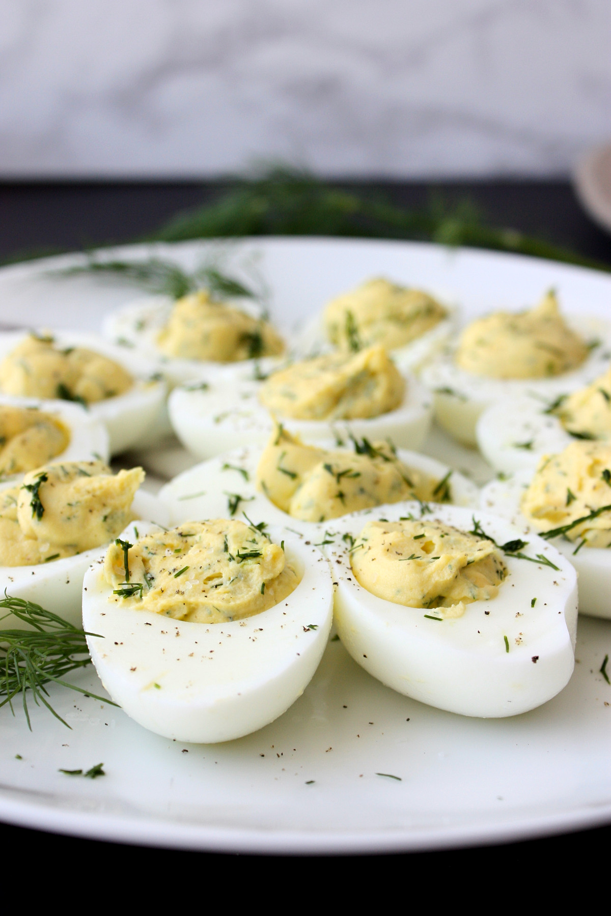 Deviled Eggs with Dill Fresh Deviled Eggs with Fresh Dill Monday Sunday Kitchen