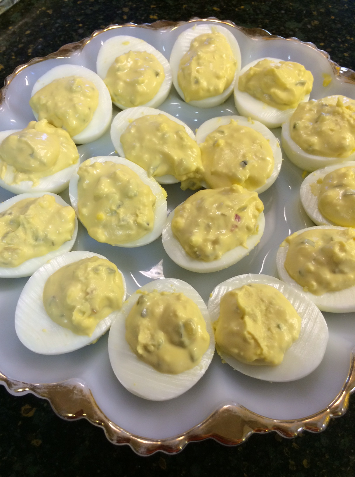 Deviled Eggs With Pickle Relish
 Turkey Day 2015