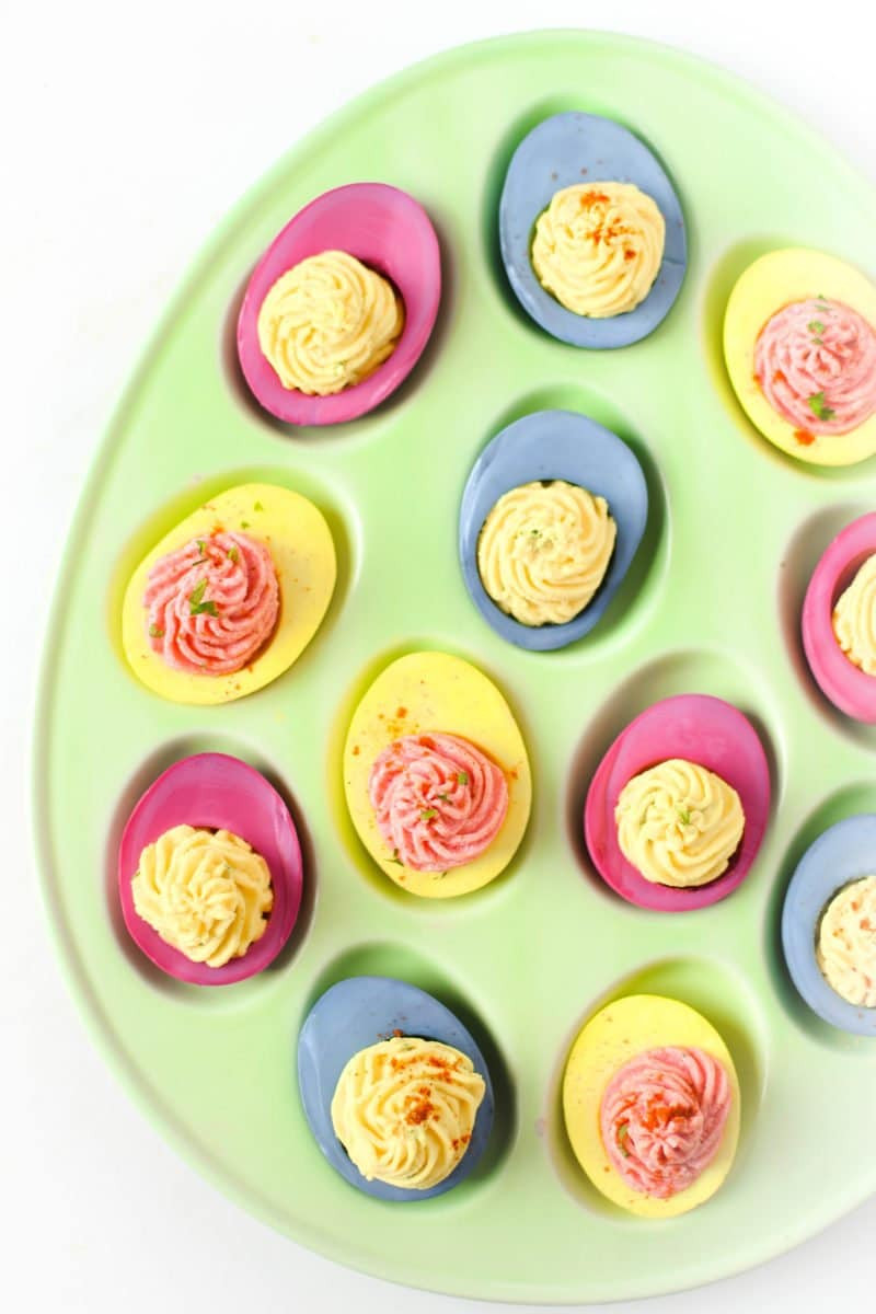 Dyed Deviled Eggs
 Naturally Dyed Deviled Eggs Emily Kyle Nutrition
