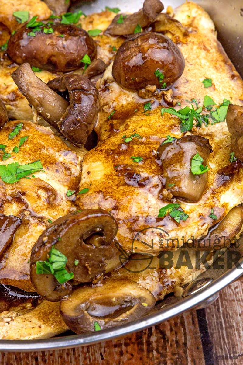 Easy Gourmet Dinners Recipes
 Balsamic Chicken with Mushrooms The Midnight Baker