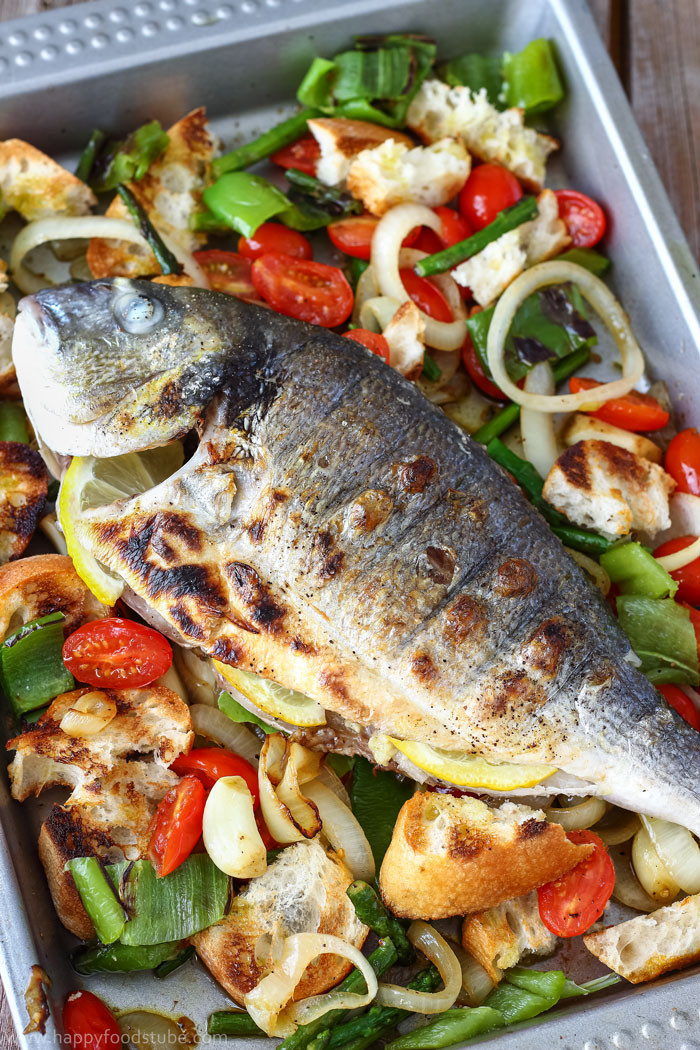 Easy Grilled Fish Recipes
 Grilled Whole Fish with Italian Bread Salad Happy Foods Tube