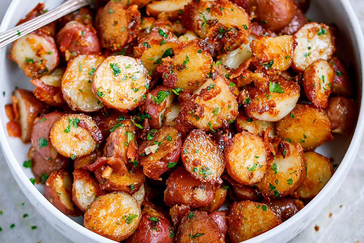 Easy Roasted Potatoes
 Roasted Garlic Potatoes with Butter Parmesan – Best
