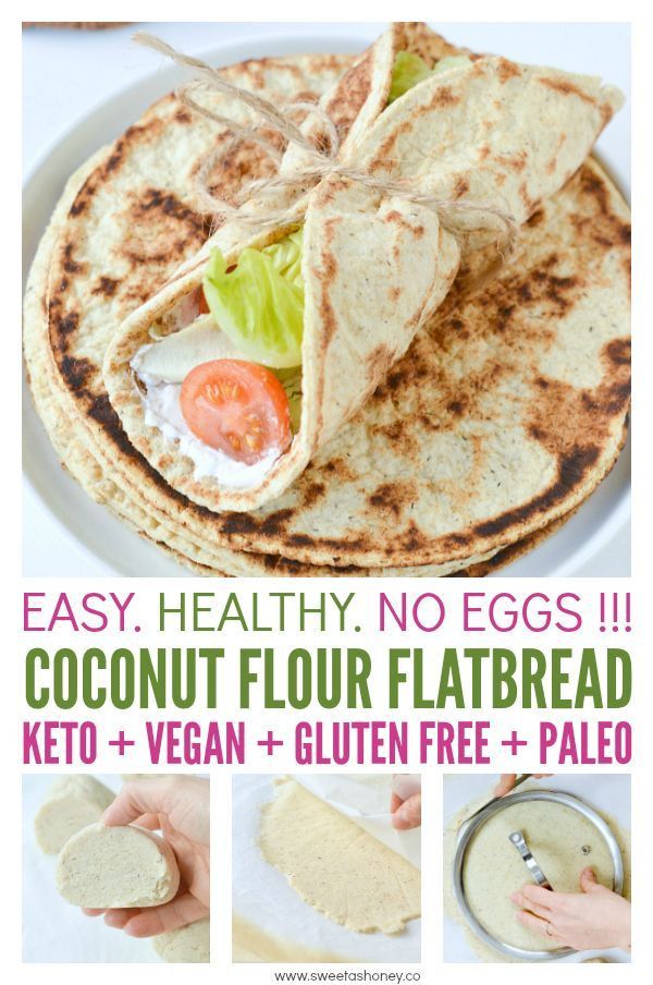 Eggless Coconut Flour Recipes
 Coconut flour flatbread Keto Vegan eggless Easy