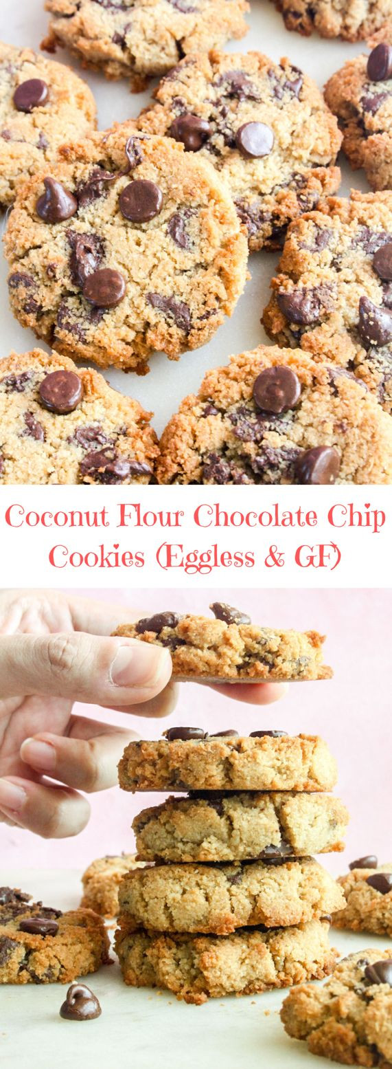 Eggless Coconut Flour Recipes
 Coconut Flour Chocolate Chip Cookies Eggless GF
