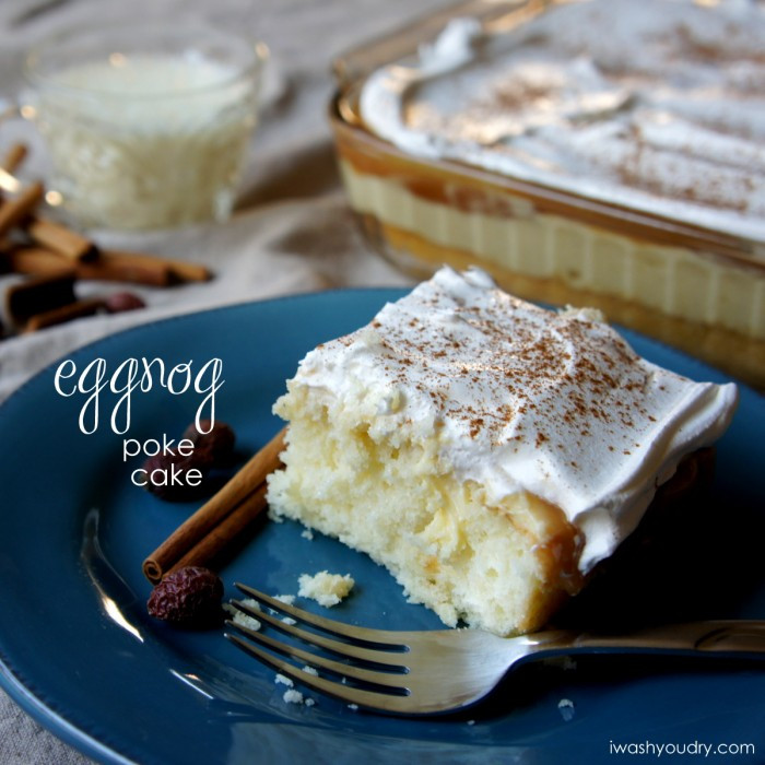 Eggnog Cake Recipe Using Cake Mix
 Eggnog Poke Cake with Salted Caramel