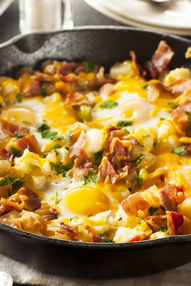 Eggs And Potato Breakfast
 Bacon Egg and Potato Breakfast Skillet