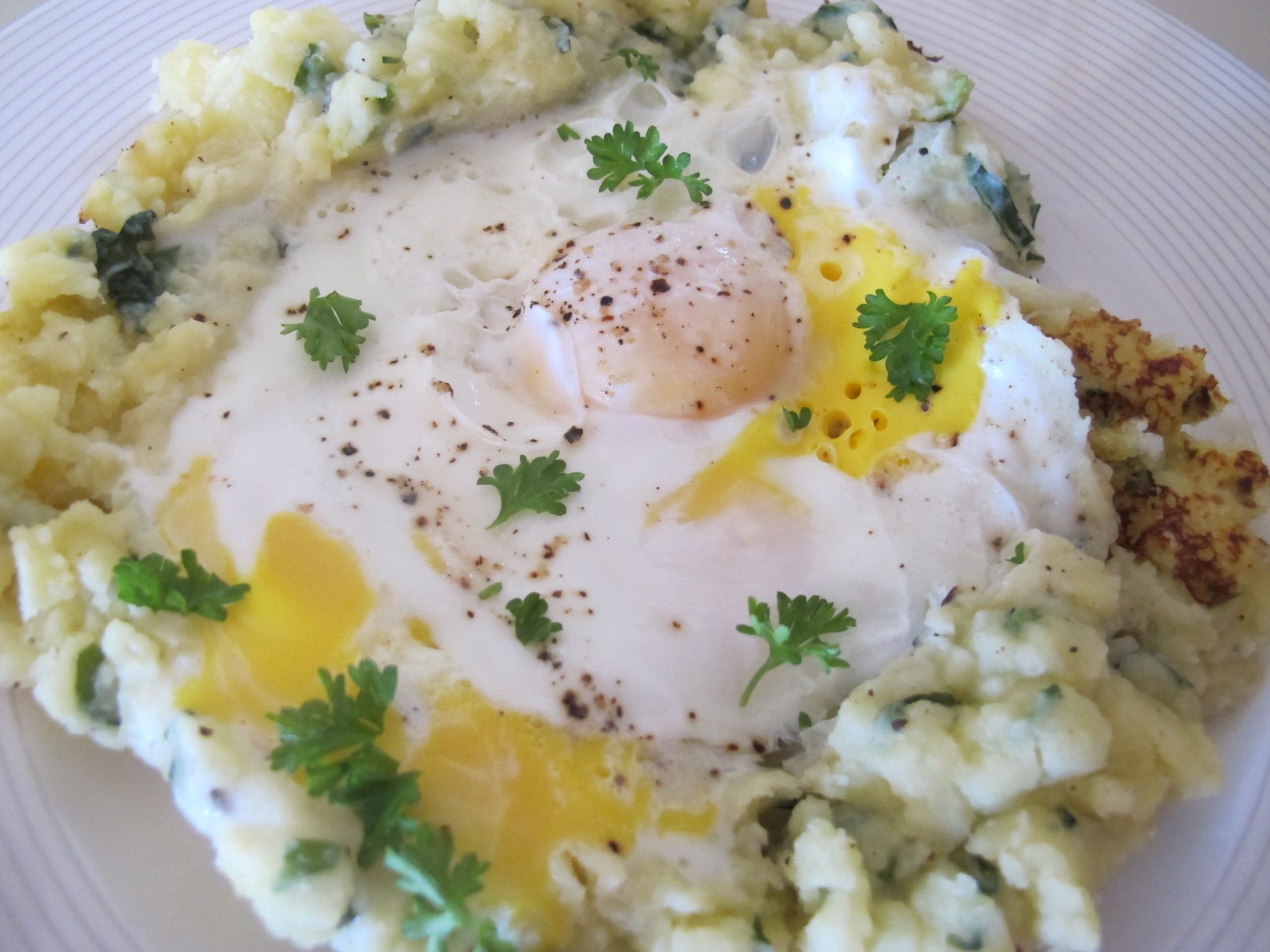 Eggs And Potato Breakfast
 Mashed Potato Eggs — Breakfast Lunch or Dinner