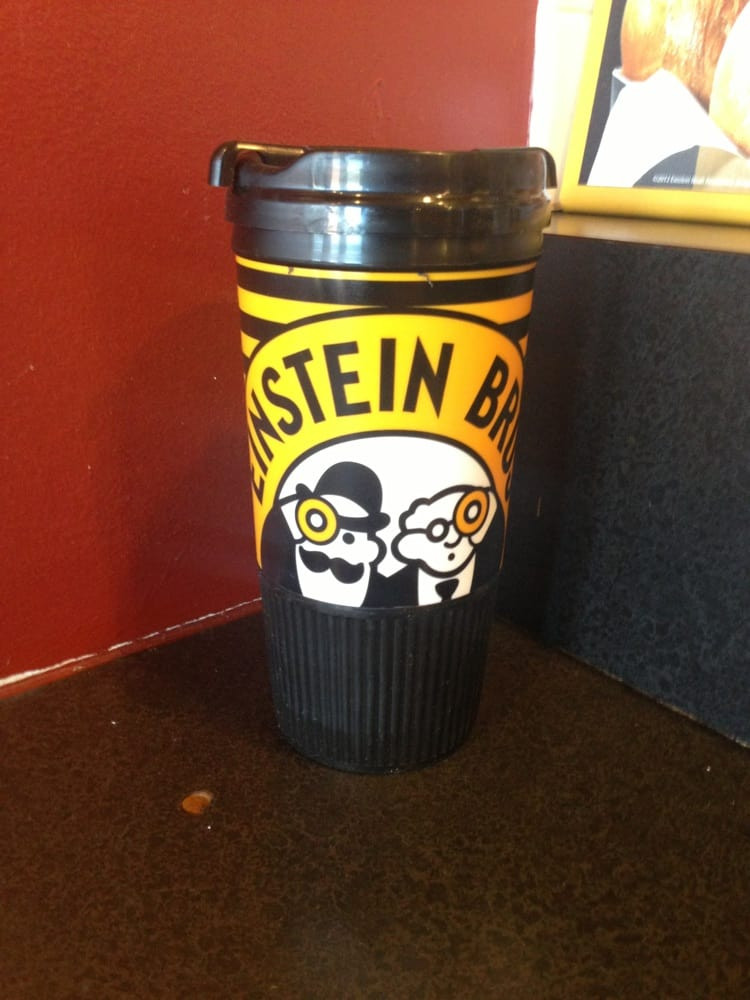 Einstein Bagels Indianapolis
 Travel mug Is only $3 00 Yelp