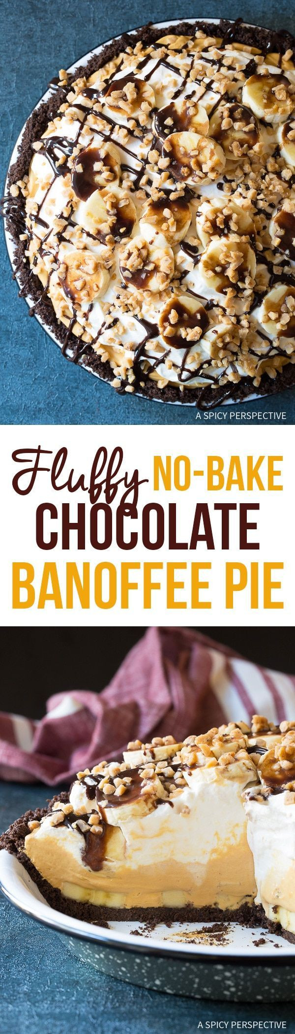 English Dessert Pie
 Fluffy No Bake Chocolate Banoffee Pie Recipe A kicked up