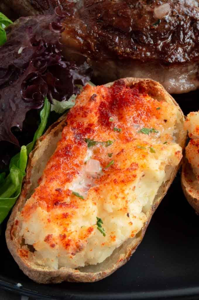 Fancy Side Dishes
 Twice baked potatoes are a fancy side dish that pair