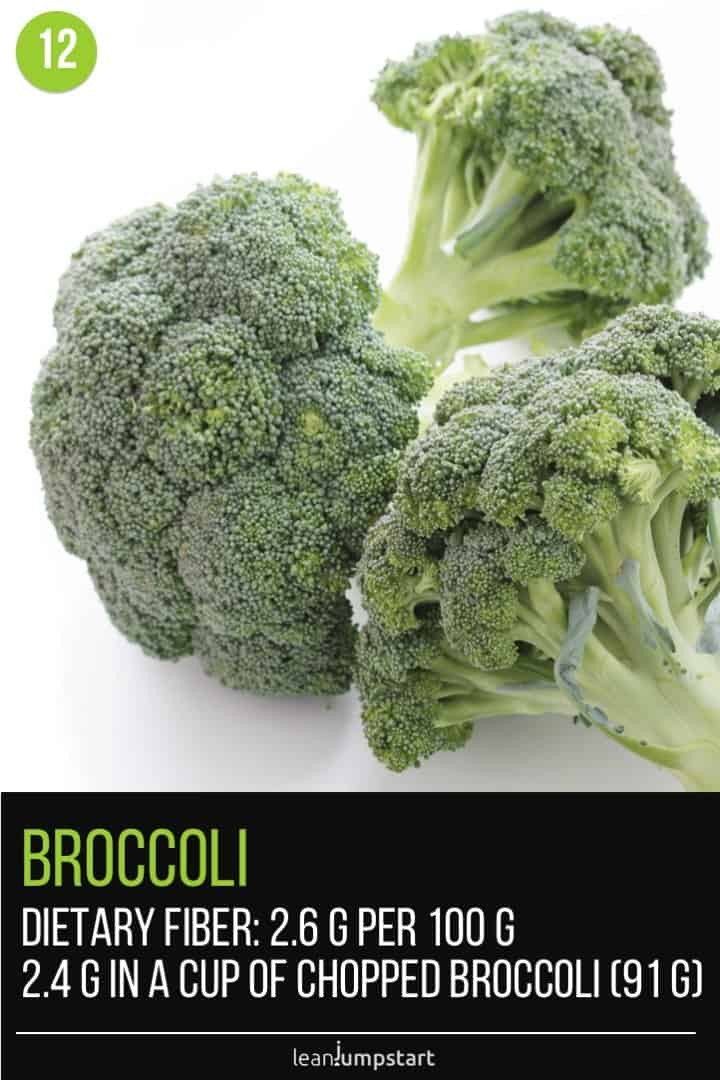 Fiber In Broccoli
 Top 30 high fiber ve ables you should eat lists