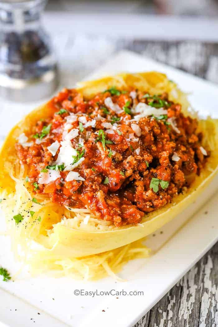 Fiber In Spaghetti Squash
 Low Carb Spaghetti Squash with Meat Sauce Easy Low Carb