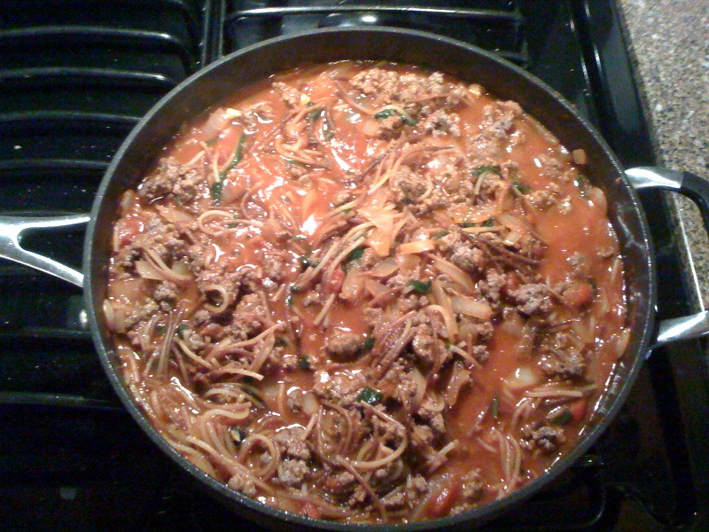 Fideo With Ground Beef
 The Boening Bunch Mexican Spaghetti