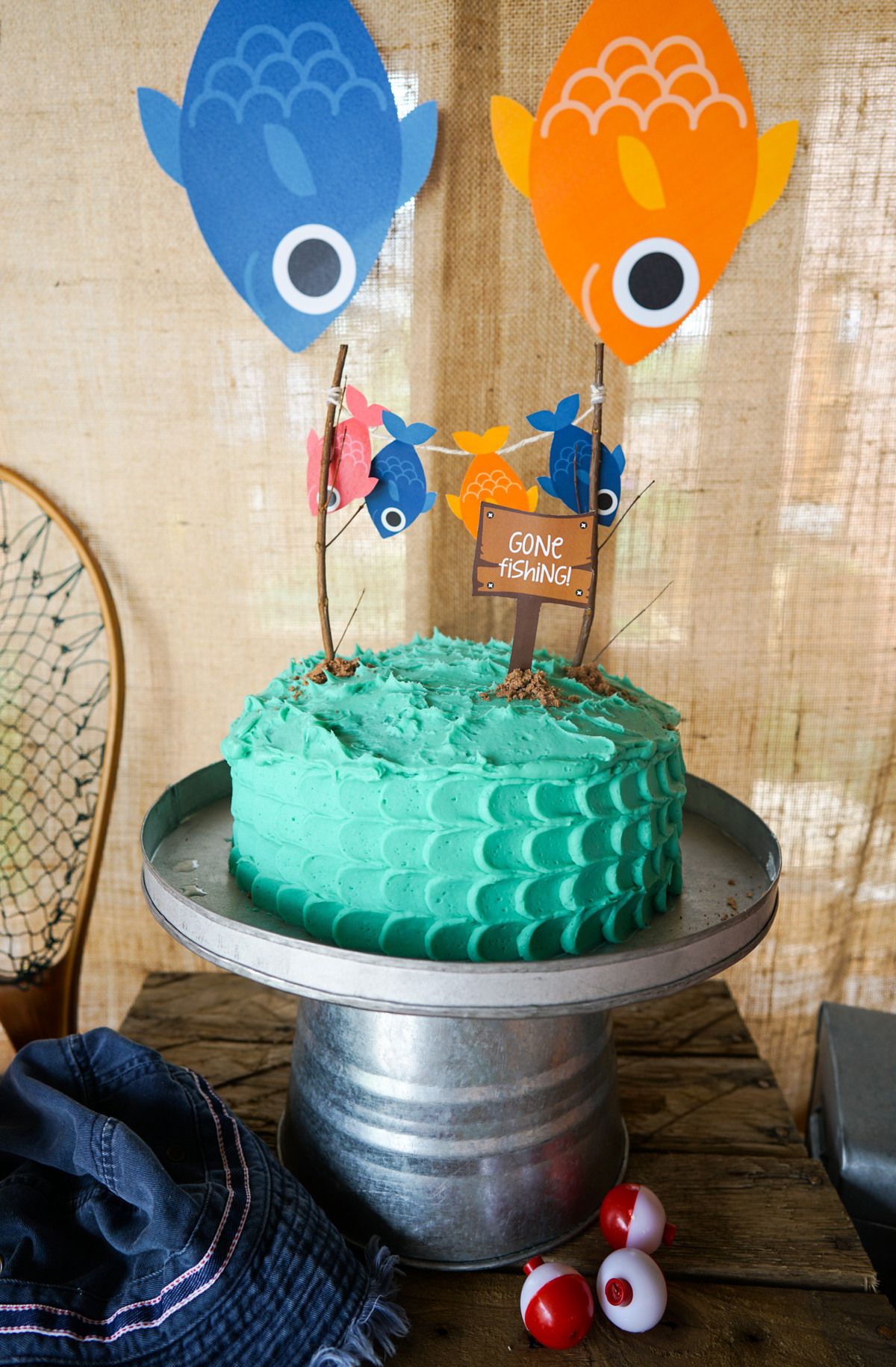 Fishing Birthday Cake Ideas
 Boys fishing Party Ideas Printable Party Decorations