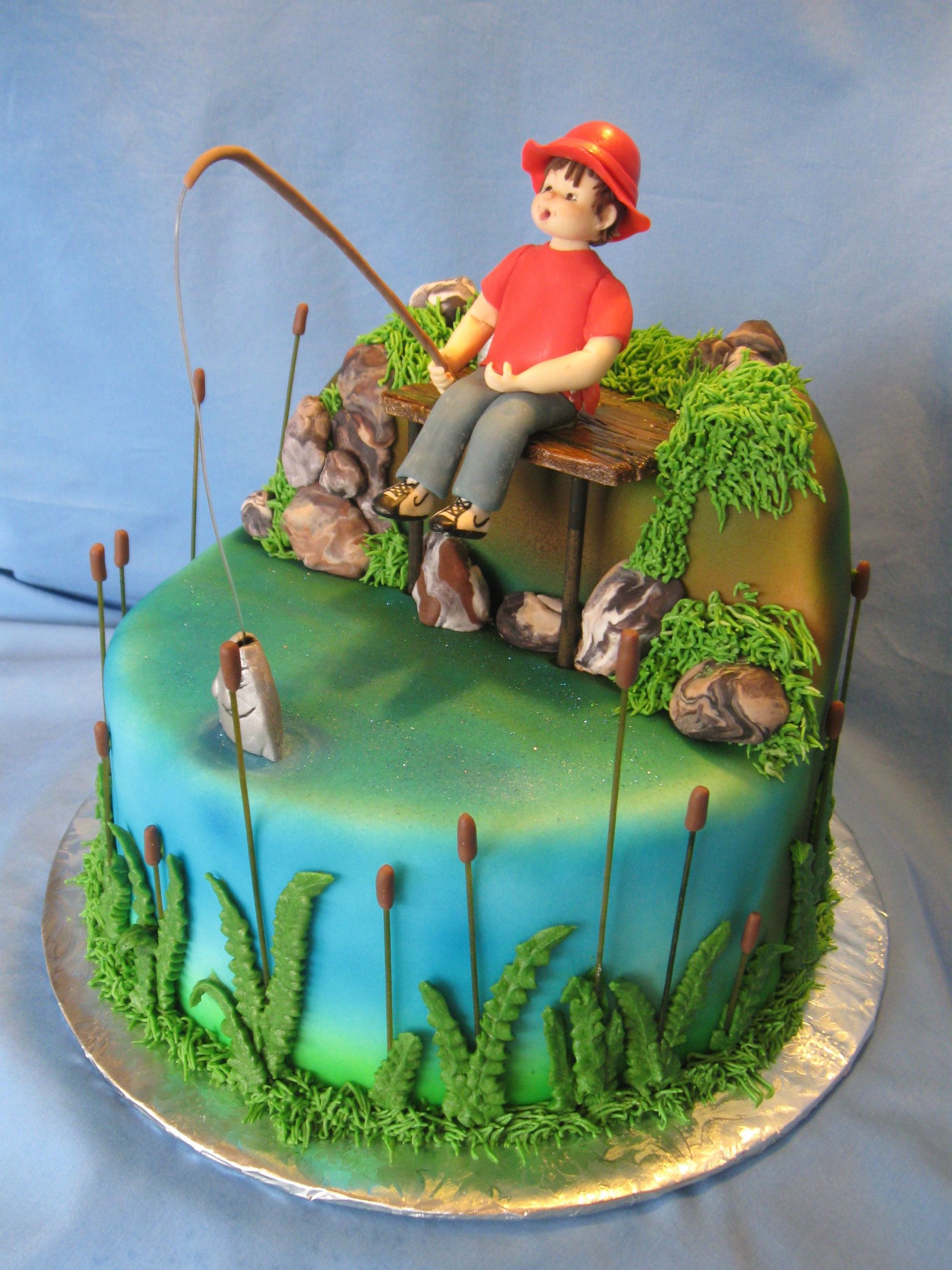 Fishing Birthday Cake Ideas
 fishing birthday cakes Google Search