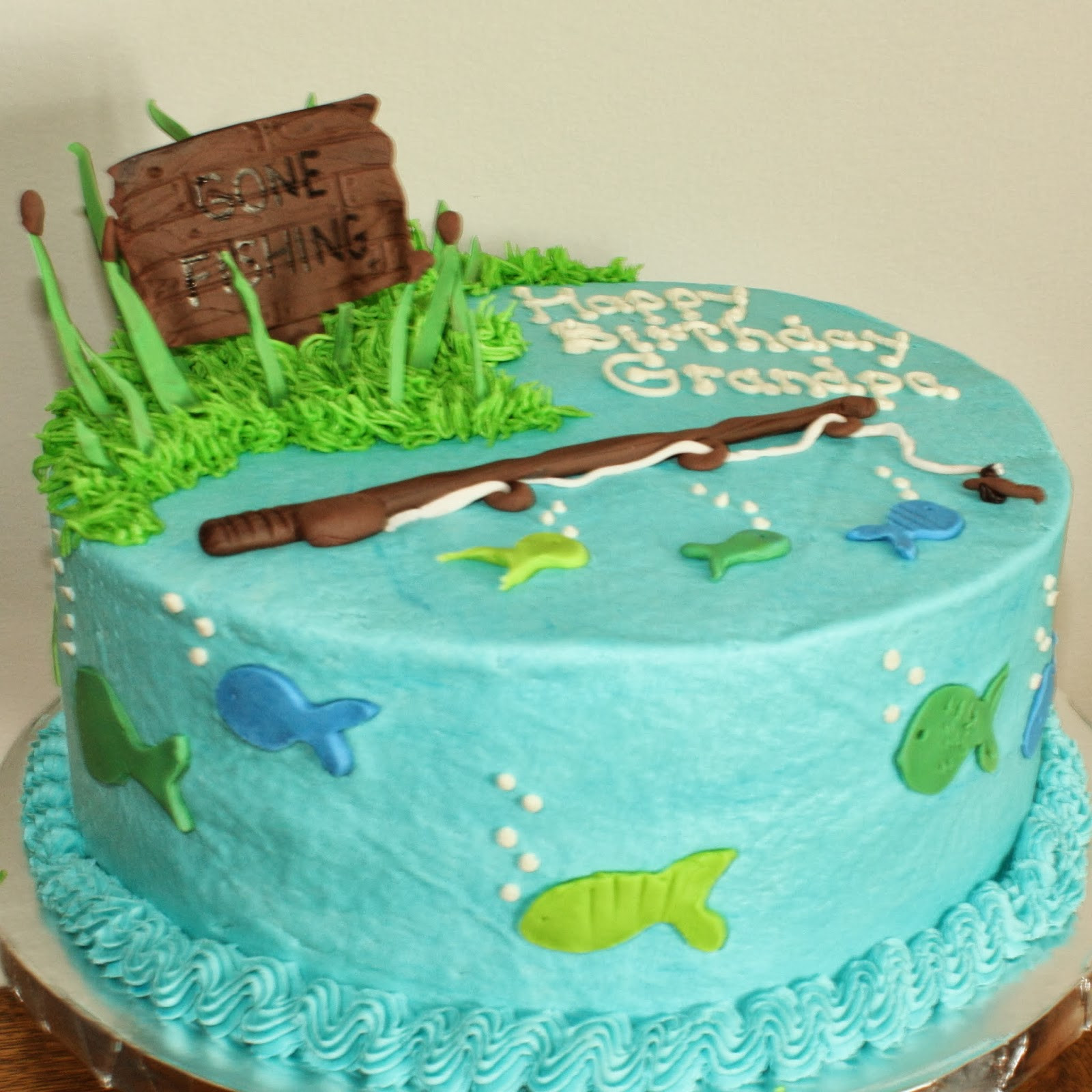Fishing Birthday Cake Ideas
 Kake Gone Fishing Cake