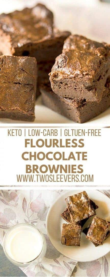 Flourless Keto Brownies
 Five Ingre nt Keto Flourless Chocolate Brownies – Two